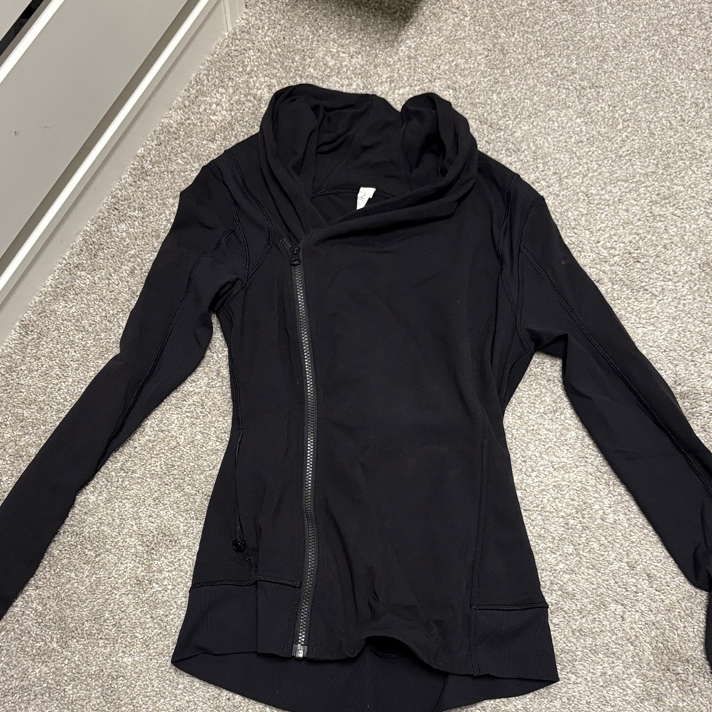 lululemon athletica Black Asymmetrical Zip Hoodie